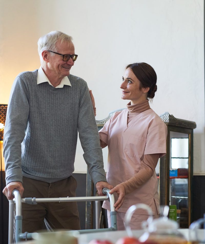 Caring Nurse at Retirement Home